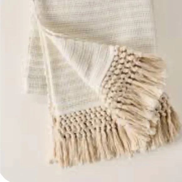 MAGNOLIA (not Target) ESSENTIAL TEXTURED STRIP THROW CREAM 50” x 70” - Picture 5 of 6